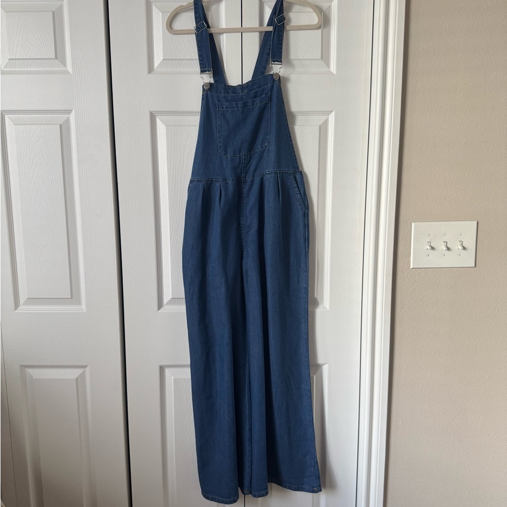 Faux Denim Women's Overalls